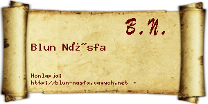 Blun Násfa névjegykártya